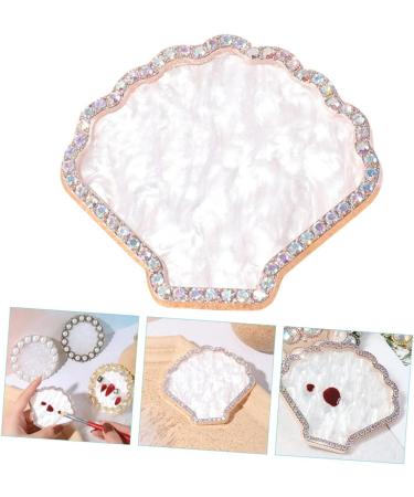  minkissy Minkissy 2-piece nail art palette pearl nail polish supplies nail art mixing tray decorative nail art display board nail polish gel display stand nail polish palette - Buy Online on GoSupps.com