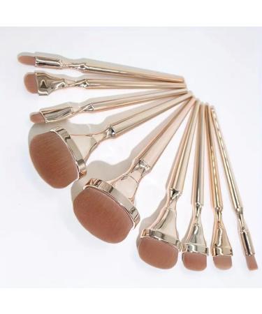 9 Golden Oval Makeup Brush Foundation Blush Traceless Makeup Brush Set Eyeshadow Brush Set - Buy Online on GoSupps.com
