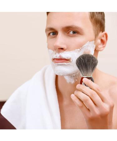 KIKC Handmade Shaving Brush with 100% Pure Badger Hair | Brown Wooden Handle | Salon Quality Tool for Safety Razors & Straight Shavers | Wet Shaving Essential - Buy Online on GoSupps.com