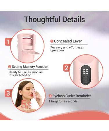TOUCHBeauty AG-2316EU Heated Eyelash Curler with LED Display Electric Eyelash Curler with 3 Temperature Settings Natural Swing with Heating Silicone 10s Fast Heating and Long Durability - Buy Online on GoSupps.com