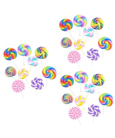 VILLCASE 24 Pcs Lollipop Material Clay Food Play Stationery Box mediumx3pcs As Shownx3pcs