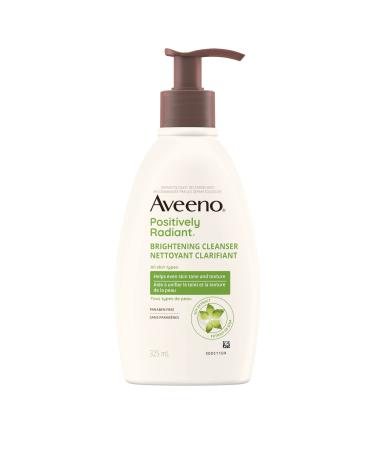 Aveeno Positively Radiant Brightening Cleanser - Makeup Remover Soy Extract Face Cleanser Remove Oil Smooth Skin Tone - 325mL