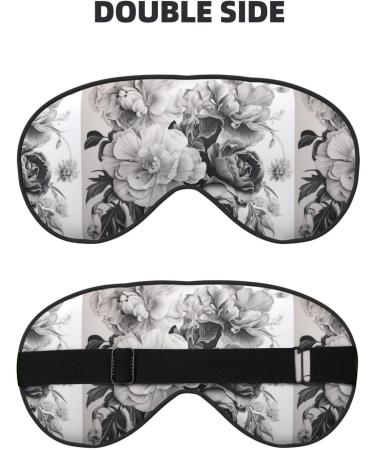 BREAUX Floral Graphite Eye Mask | Double Sided Blackout Eye Mask for Ultimate Sleep Comfort - Ideal for Women & Men - Buy Online on GoSupps.com