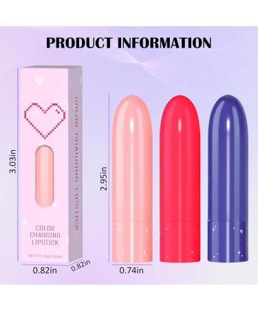 Prreal 3 Piece Color Changing Lip Balm Set | Moisturizing Jelly Lipstick for Dry Lips | Waterproof Long-Lasting Fruity Color | International Shipping Available - Buy Online on GoSupps.com