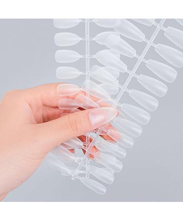 Yueshop Soft Gel Full Cover Nail Tips Kit - 300PCS Short & Medium Almond Ballet Nail Tips - Matte Finish, Break Resistant - Soak Off Extensions - 5 Shapes - Buy Online on GoSupps.com
