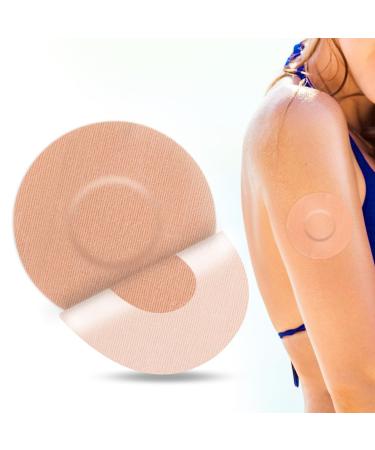 Youshares 20 pieces Freestyle Libre 3 plaster waterproof breathable plaster for freestyle Libre 1 2 & 3 skin -friendly plasters for swimming & bathroom - brown brown 20PCs
