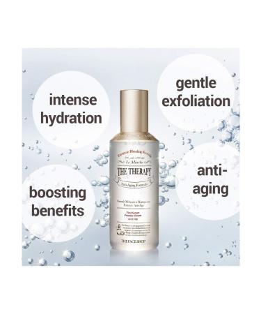The Face Shop The Therapy First-Step Anti-Aging Serum - Intense Hydration Gentle Exfoliation & Boosting Effects | 4.3 Fl Oz - Buy Online on GoSupps.com