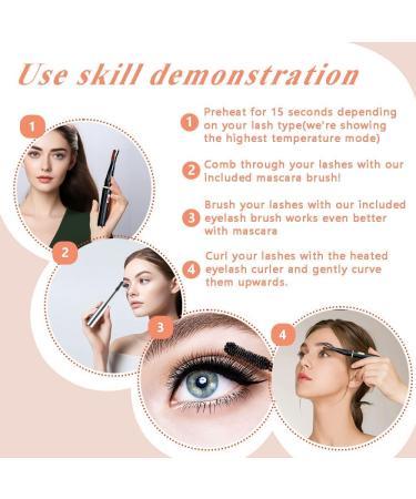 Heated Eyelash Curler - Electric Lash Lifting Kit with Temperature Control & Comb for Natural Curls | International Shipping Available - Buy Online on GoSupps.com