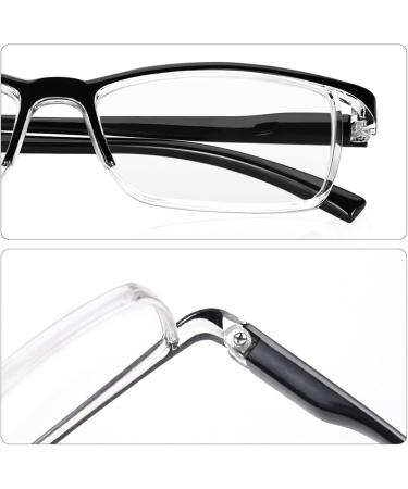 LUFF 4Pcs Anti-Blue Ray Reading Glasses - Portable Ultralight 4.0X Readers in Noir - Perfect for International Shipping - Buy Online on GoSupps.com
