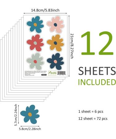 Funlife Contrast Color Daisy Wall Decal - Peel and Stick Kids Wall Art Decor - Buy Online on GoSupps.com