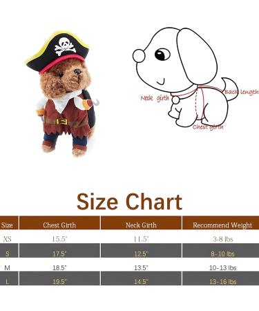 DELIFUR Medium Pirate Dog Costume - Pirates of the Caribbean Style for Dogs & Cats | International Shipping - Buy Online on GoSupps.com
