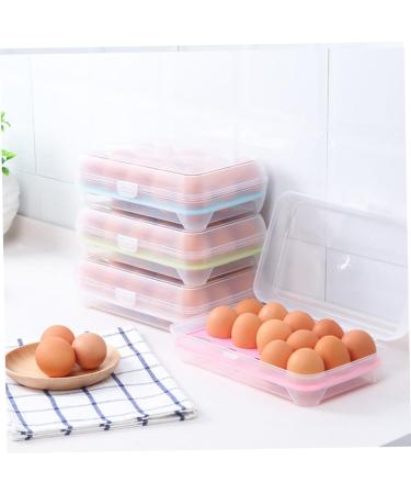 Mikikit Refrigerator Egg Container 15 Egg Clear Container Acrylic Organizer Containers for Food Fridge Memory Refrigerator Blue medium - Buy Online on GoSupps.com