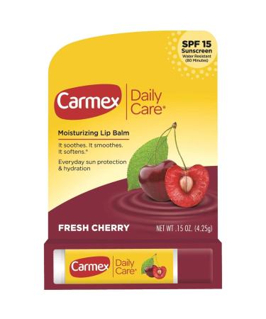 Carmex Click-Stick Moisturizing Lip Balm SPF 15 Cherry 0.15 oz (Pack of 9)