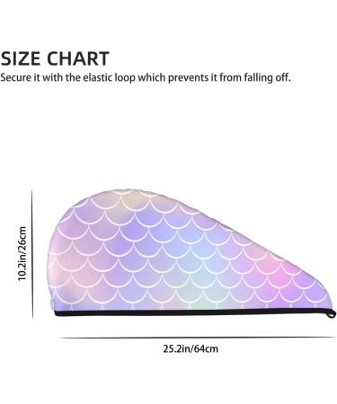 Fish Scale Microfiber Hair Towel - Soft Super Absorbent Coral Velvet Wrap for Long Curly & Thick Hair Quick Drying Hair Cap for Women - Buy Online on GoSupps.com