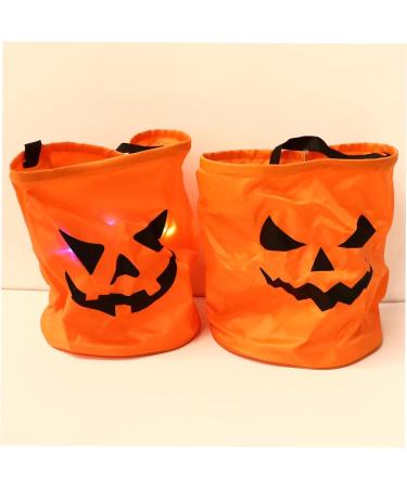 Premium Halloween Candy Bag - Pumpkin Treat Bag with Light-up Reusable Goody Bucket for Trick or Treating - Halloween Goody Bag for and Adults-size1 - Buy Online on GoSupps.com