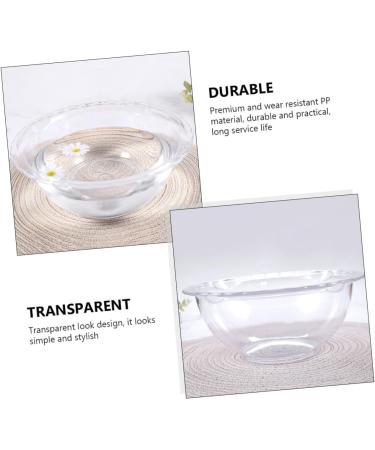 minkissy 2 Pcs Lace Washbasin Multitools Washing Basin Wash Basin Mutitool Foot Wash Bucket Small Kitchen Vegetable Washing Bowl Home Face Basin Dish Pan Outdoor Vegetable Dish Pp 23x23cmx2pcs Transparentx2pcs - Buy Online on GoSupps.com
