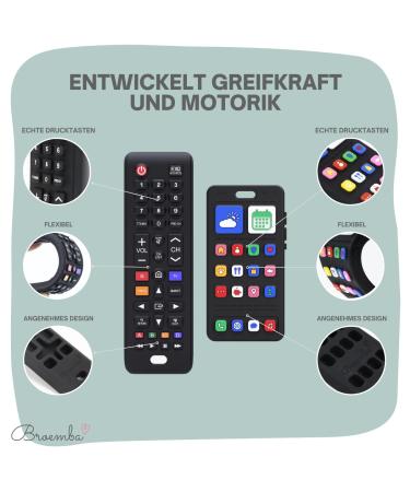 Buy Remote Control & Telephone Baby Toy Set | 100% Silicone BPA-Free | Broemba Bari - 2 Pieces for Boys & Girls - Buy Online on GoSupps.com