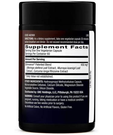 BodyDynamix Slimvance Core Slimming Complex Supplements - Supports Body Fat Reduction and Energy Increase - Weight Loss Goals Achieved - Stimulant Free Vegetarian Formula - 60 Capsules - Buy Online on GoSupps.com
