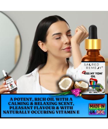 Kiss My Yoni Premium Body Lotion with Coconut Oil - Non-Sticky Massage Oil 30ml Vegan Natural Organic Non Toxic - Buy Online on GoSupps.com