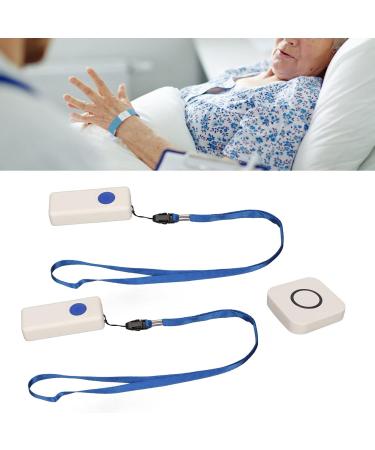 Pusokei Wireless Call Button System for Seniors - 2 Transmitters 1 Receiver 4 Volume Levels 330m Range - Ideal for Nursing Staff & Elder Care - Buy Online on GoSupps.com