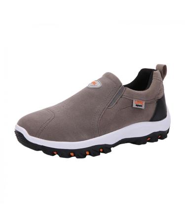 Men's Good Arch Support & Easy to Put On and Take Off & Breathable and Light & Non-Slip Shoes for Oudoor Mountaineering Activity Orthopedic Sports Shoes (8.5(US) Gray) 8.5(US) Grey