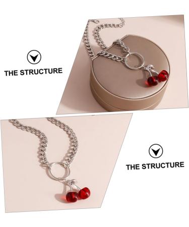 CALLARON Cherry Chain Necklace 1pc Cherry Necklace Friendship Necklace Necklaces Jewelry Neck Chain Cold Wind Present - Buy Online on GoSupps.com