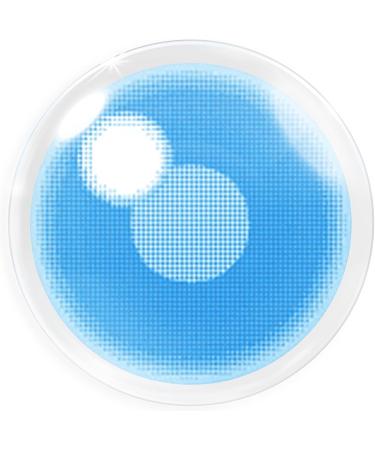 Buy Demon Nezuo Blue Colored Contact Lenses | Highly Opaque Anime & Manga Style | Perfect for Cosplay Halloween & Carnival | Free Lens Case Included - Buy Online on GoSupps.com