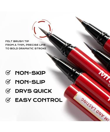 Mistine Light Brown Liquid Eyeliner Pen | Smudge Proof & Waterproof | Vegan & Cruelty Free | Matte Finish | 0.04 Fl Oz - Buy Online on GoSupps.com