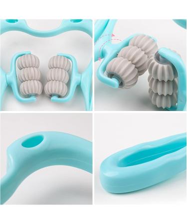 Manual Neck Massage Roller - 6 Balls Dual Pressure Point Neck Massager for Deep Shiatsu Pain Relief (Blue) | International Shipping Available - Buy Online on GoSupps.com