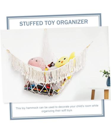 Partykindom Yoga Ball Stand for Kids | 2pc Lace-Up Toy Organizer & Hammock | Fitness Toy Storage | 164x114cm | White - Buy Online on GoSupps.com