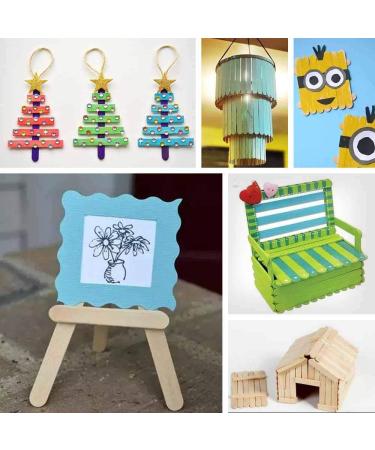 200pcs 4.5 Natural Wooden Food Grade Craft Sticks for DIY Crafts and Ice Cream - Eco-Friendly Popsicle Sticks - Buy Online on GoSupps.com