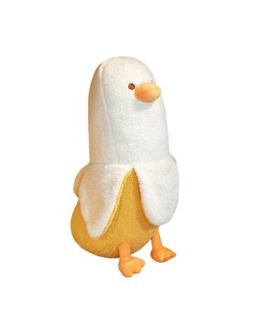 Napacoh Banana Duck Plush Toy Plushies Kawaii Accessories Cute Duck Banana Stuffed Animal Pillow Gift for Girls Women (50cm/19.69" White) 50cm/19.69" White