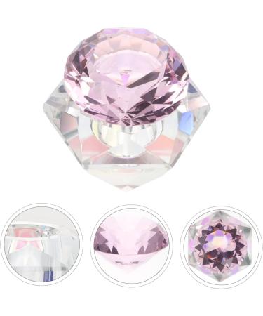 POPETPOP 1pc Nail Art Crystal Cup Glass Container with Lid Nail Powder Dish Nail Monomer Liquid Bowl Glass Nail Dish Transparent Nail Polish Crystal Nail Art Cup White Crystal Cup Bowl Care 5.5x5.5cm Pink - Buy Online on GoSupps.com