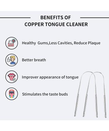 Liatinbo Tongue Scraper - Stainless Steel Tongue Scraps for Adults | Reduces Bad Breath & Promotes Freshness | 2 U-Shaped Pieces - Buy Online on GoSupps.com