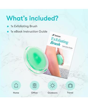 Beenax Exfoliating Brush - Razor Bump and Ingrown Hair Treatment - Shaving Irritation Solution for Smooth Skin - Men and Women - Buy Online on GoSupps.com