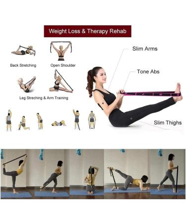 Buy 2 Yoga Bands - Elastic Fitness Stretch Belt with 8 Loops in Yellow & Pink | International Shipping Available - Buy Online on GoSupps.com
