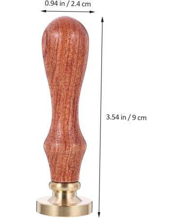 Healeved 1pc Dispensing Plate Tool Powder Seal Envelopes Retro Sealing Stamp Hotfix Wooden Handle 1 count (Pack of 1) Golden - Buy Online on GoSupps.com