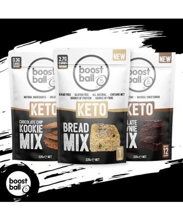 Boostballs Keto Brownie Mix - Low Carb Vegan Chocolate Brownie 225g - Buy Online on GoSupps.com