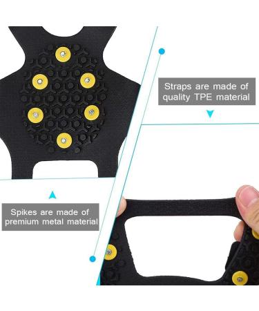10-Stud Ice Cleats Shoe Spikes - Slip-On Crampons for Winter Outdoor Sports & Climbing - International Shipping Available - Buy Online on GoSupps.com
