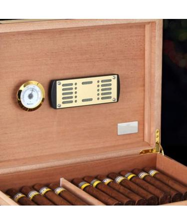Humidors Cigar Box Cigar Cabinet Cigar Cigar Box Cigar Cabinet High-end Smoking Set Cigar Storage Box Painted Cigar Box Removable Partition Golden Metal Hinge Brown 34.8*24*9.7cm - Buy Online on GoSupps.com