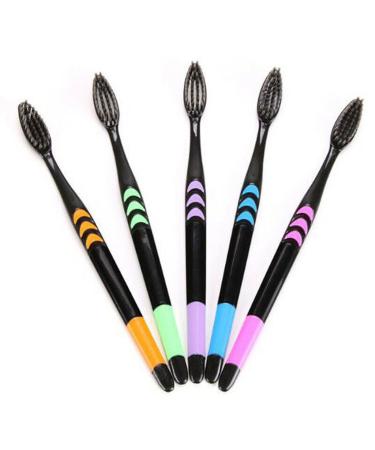 SUICRA Toothbrushes 10pcs Adult Toothbrush Black Soft Bristle Oral Care Cleaning Clean