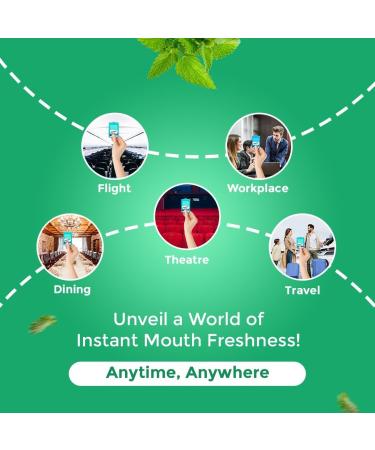 Mountain Breeze Oral Hygiene Mouth Freshener Sugar Free Spear Mint Flavoured Breath Strips (24 Strips Each Cassatte)-Pack of 24 - Buy Online on GoSupps.com