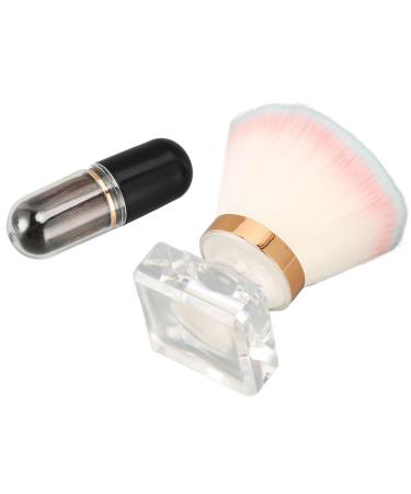 Black Capsule Makeup Brush Set Blue White Round Base Shape Synthetic Fibre Makeup Brush Stylish for Daily