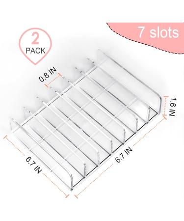 Vowcarol Eyeshadow Palette Organizer Acrylic 7-Section Clear Makeup Holder - 2 Pack - Buy Online on GoSupps.com