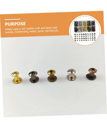 Lurrose 150 Sets Rivet Spiral Thread Nail Flat Head Rivets Studs Leather Making Kit Jean Belt Screws Spikes for Crafts Leather Crafting Kit Leather Kit Repair Kit Work Short Hair Iron - Buy Online on GoSupps.com