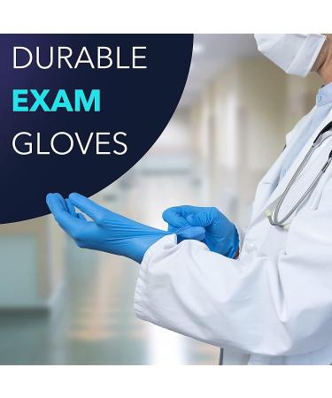 Circlecare Powder-Free Nitrile Disposable Exam Gloves - 100 Pack, Blue, Extra-Large, Latex-Free, Non-Sterile, Textured Fingertips - Buy Online on GoSupps.com