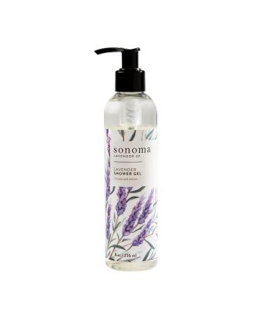 Sonoma Lavender Lavender Shower Gel Body Wash Natural Non-Toxic Body Soap with Nourishing Vitamins and Lavender Essential Oils 8oz