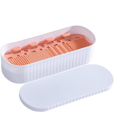 Bexdug Makeup Brush Cleaning Mat - Makeup Brushes Storage Box Cleaning Mat | Efficient Cleaning Tool Dustproof Sponge Washer for Sponges Brushes Powder Puff Three Generations of White - Buy Online on GoSupps.com
