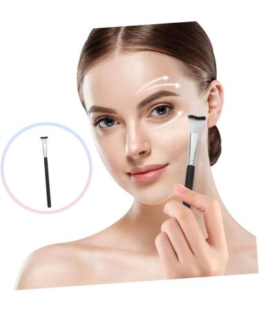 FRCOLOR Fish Tail Brush Highlighter Blush Brush Simple Shaped Makeup Brush Nose Contour Brushes Makeup Tool Blush Makeup Brush Brushes for Nose Makeup Loose Powder Brush Nose Makeup Brush 18.50X1.00X1.00CM Black - Buy Online on GoSupps.com