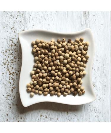 White Pepper Grains - 100g Bag | Fine and Subtle Spice | Ideal for White Sauces Meats Soups and Home Cooking - Buy Online on GoSupps.com